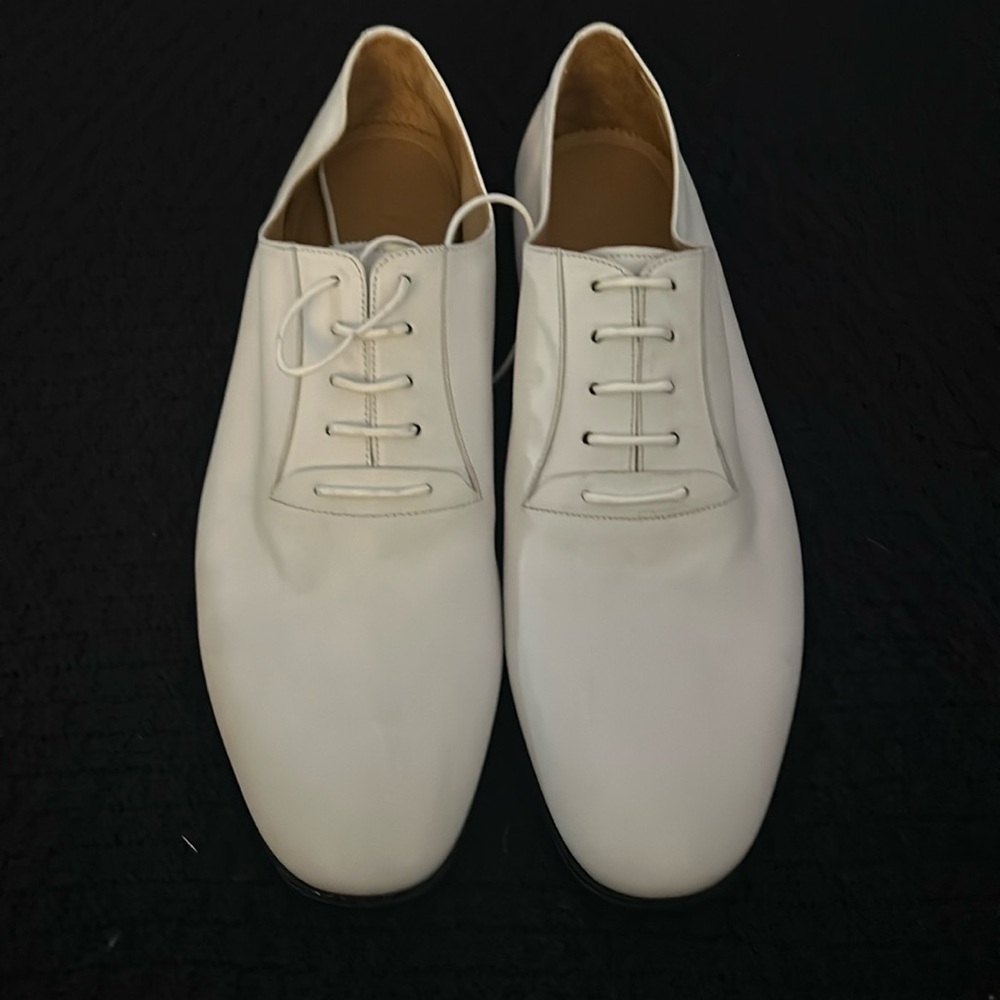 White Calf Ferragamo loafers, brand new